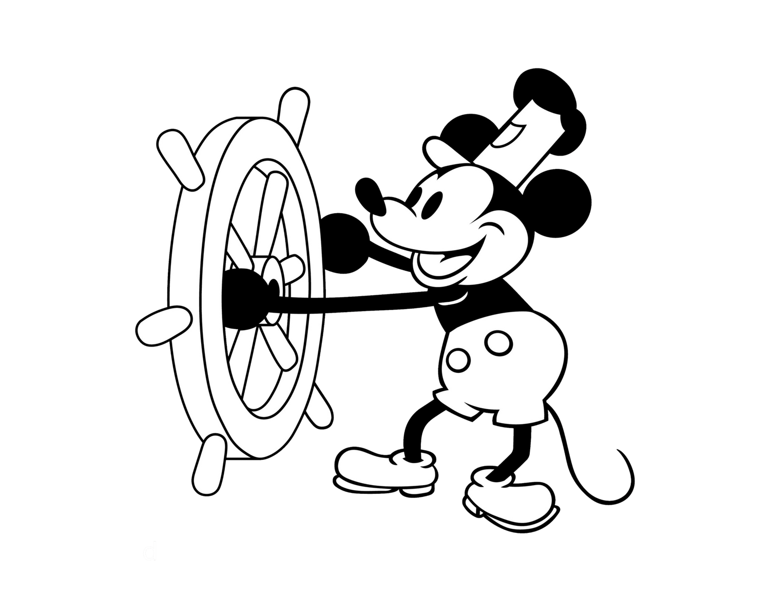 Steamboat Willie - Women's Roll Cuff T-Shirt - Whippie's