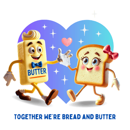 Bread and Butter Couple's T-Shirt Bundle - Whippie's