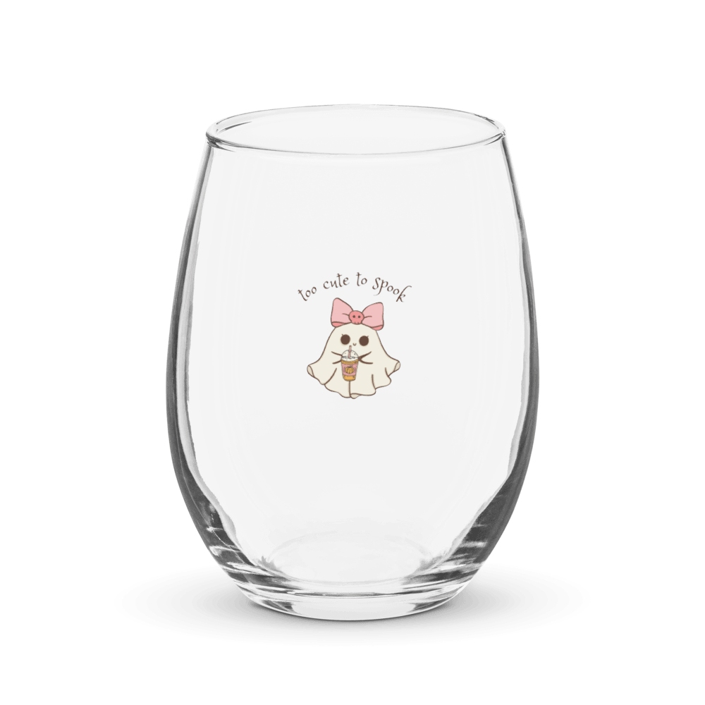 Too Cute to Spook Stemless Wine Glass - 👻💖 Sip Your Spooky Spirits in Style! 💖👻 - Whippie's