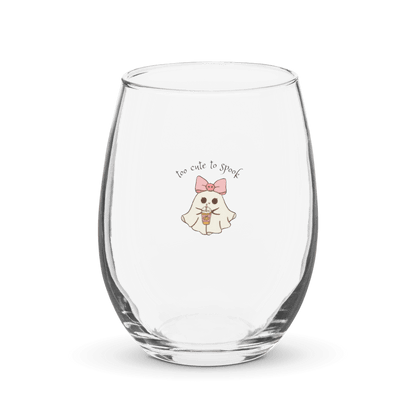 Too Cute to Spook Stemless Wine Glass - 👻💖 Sip Your Spooky Spirits in Style! 💖👻 - Whippie's