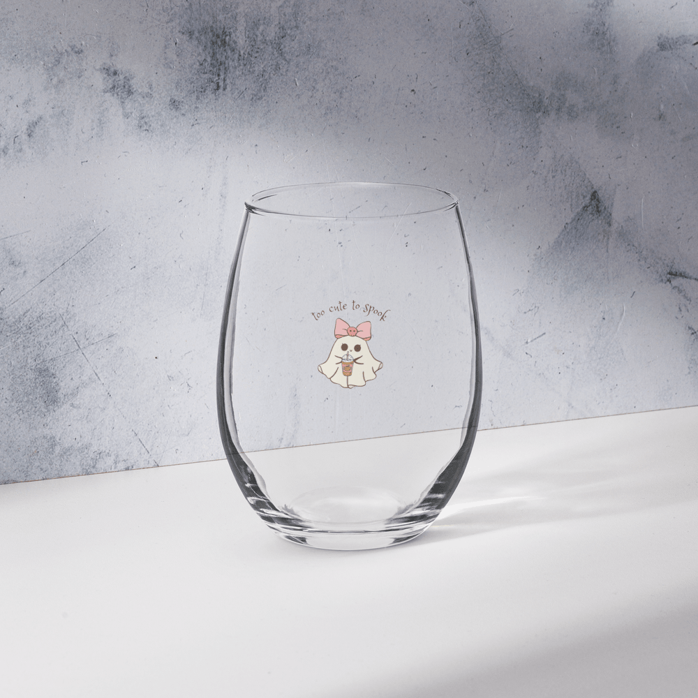 Too Cute to Spook Stemless Wine Glass - 👻💖 Sip Your Spooky Spirits in Style! 💖👻 - Whippie's