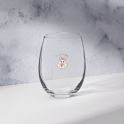 Too Cute to Spook Stemless Wine Glass - 👻💖 Sip Your Spooky Spirits in Style! 💖👻 - Whippie's