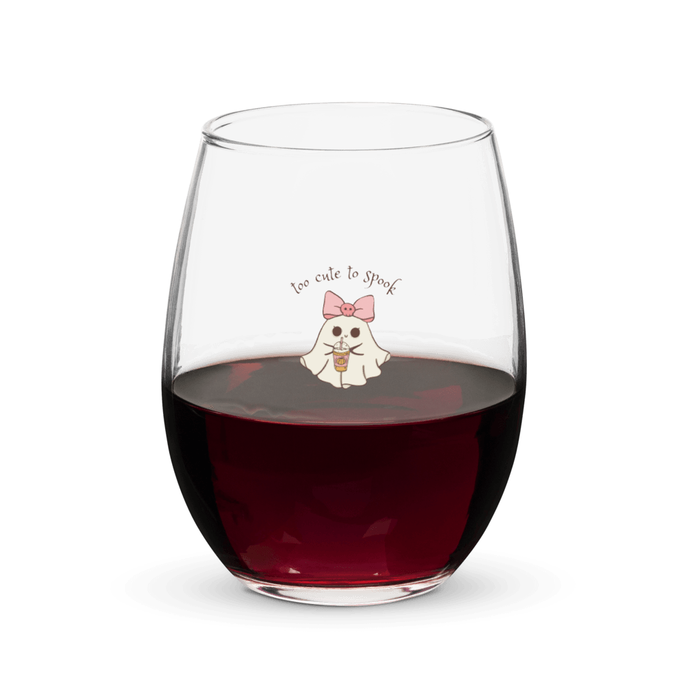 Too Cute to Spook Stemless Wine Glass - 👻💖 Sip Your Spooky Spirits in Style! 💖👻 - Whippie's
