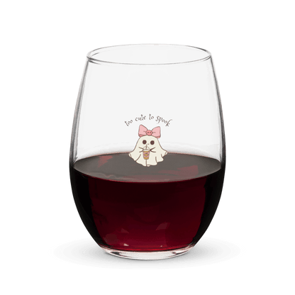 Too Cute to Spook Stemless Wine Glass - 👻💖 Sip Your Spooky Spirits in Style! 💖👻 - Whippie's