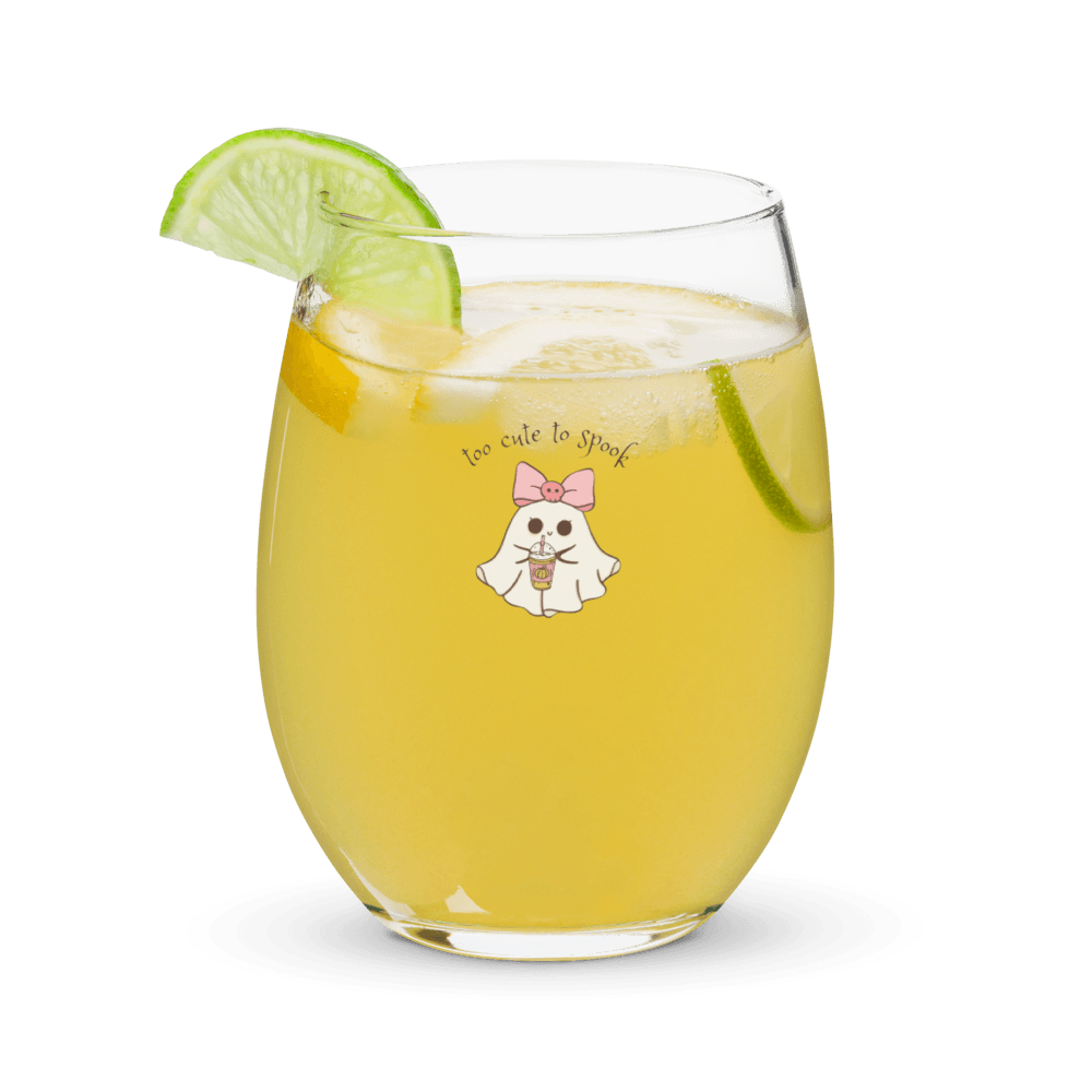 Too Cute to Spook Stemless Wine Glass - 👻💖 Sip Your Spooky Spirits in Style! 💖👻 - Whippie's