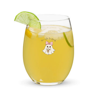 Too Cute to Spook Stemless Wine Glass - 👻💖 Sip Your Spooky Spirits in Style! 💖👻 - Whippie's