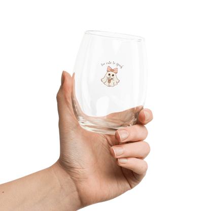 Too Cute to Spook Stemless Wine Glass - 👻💖 Sip Your Spooky Spirits in Style! 💖👻 - Whippie's