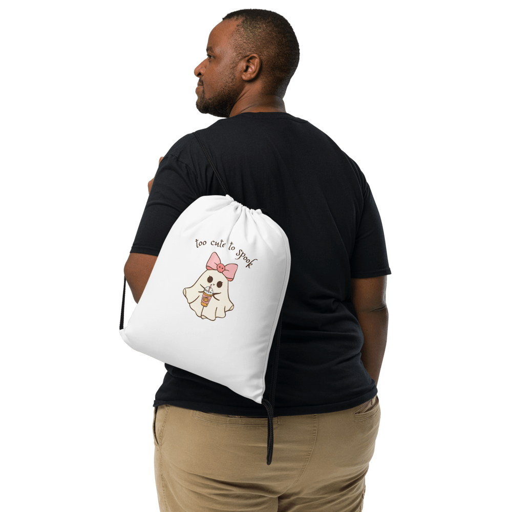 Too Cute to Spook Drawstring Bag - 👻💖 Carry Your Spooky Essentials in Style! 💖👻 - Whippie's