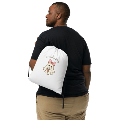 Too Cute to Spook Drawstring Bag - 👻💖 Carry Your Spooky Essentials in Style! 💖👻 - Whippie's