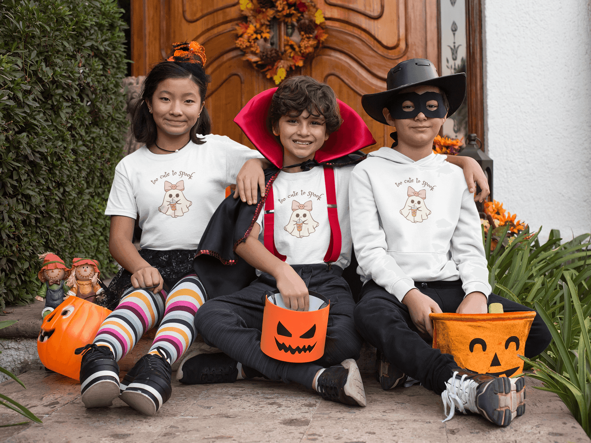 Too Cute to Spook Youth Tee - 👻💖 Boo-tiful and Spook-tacular! 💖👻 - Whippie's