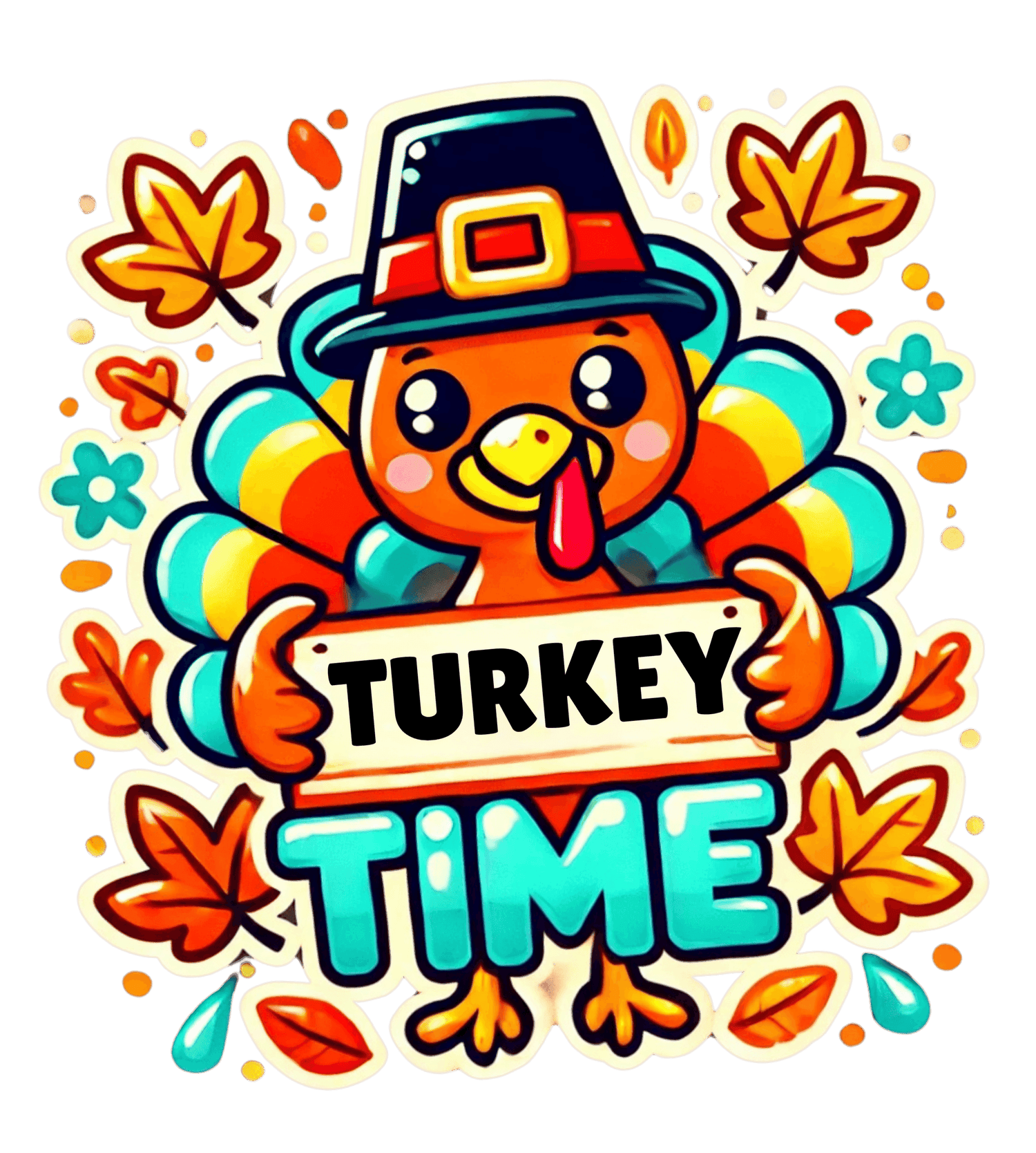 Turkey Time - Kids Softstyle Tee - Whippie's