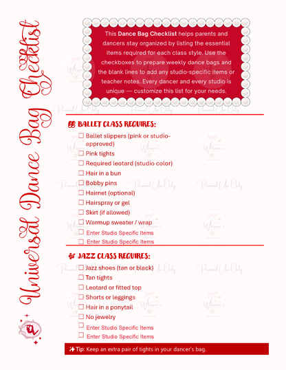 Complete Dance Mom Master Bundle (Printable)