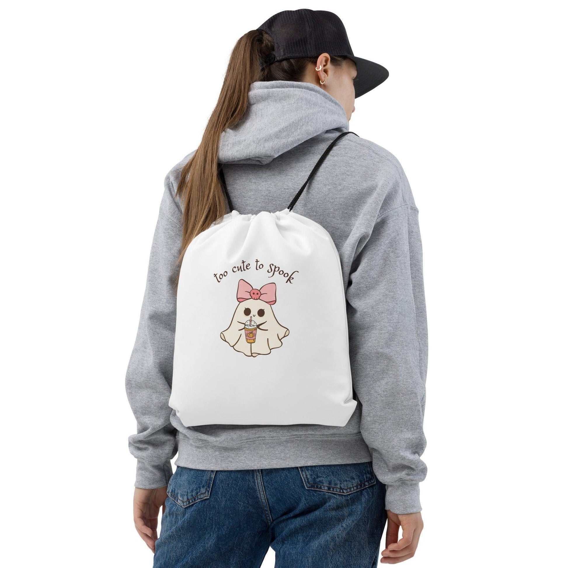 Too Cute to Spook Drawstring Bag - 👻💖 Carry Your Spooky Essentials in Style! 💖👻 - Whippie's