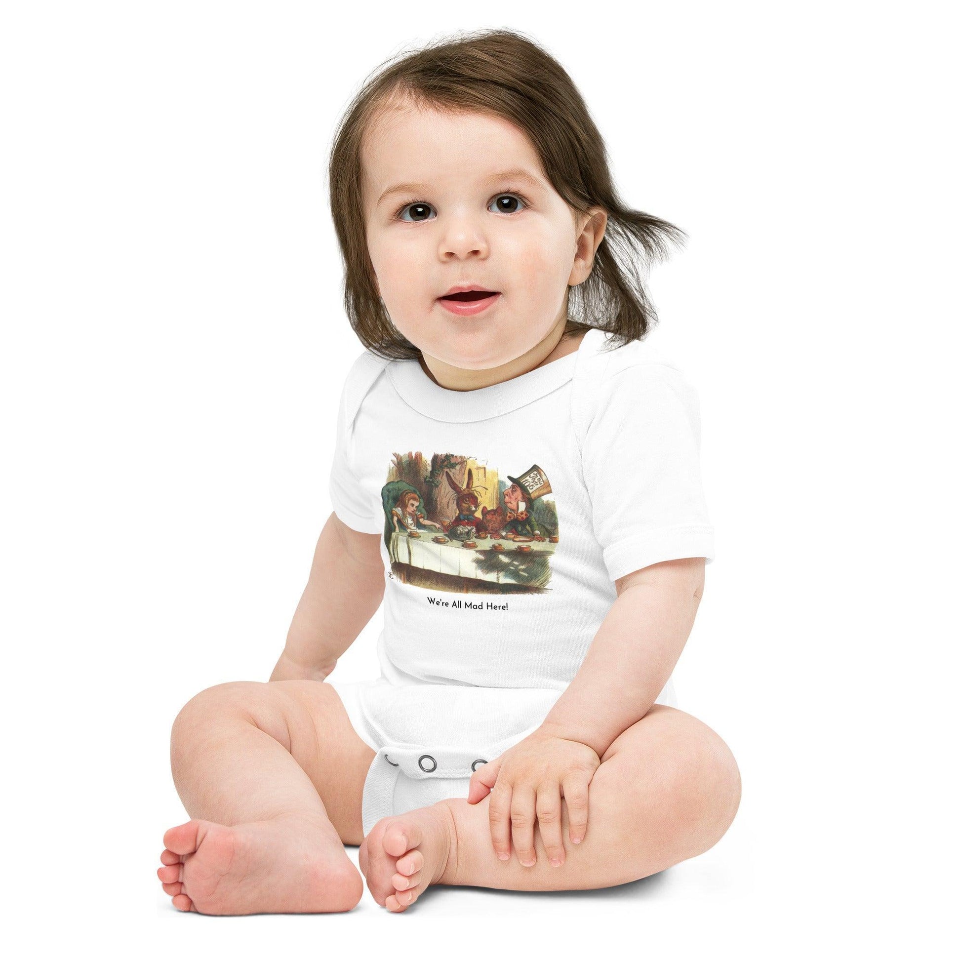 Alice in Wonderland - Mad Tea Party - Baby Short Sleeve One Piece - Whippie's
