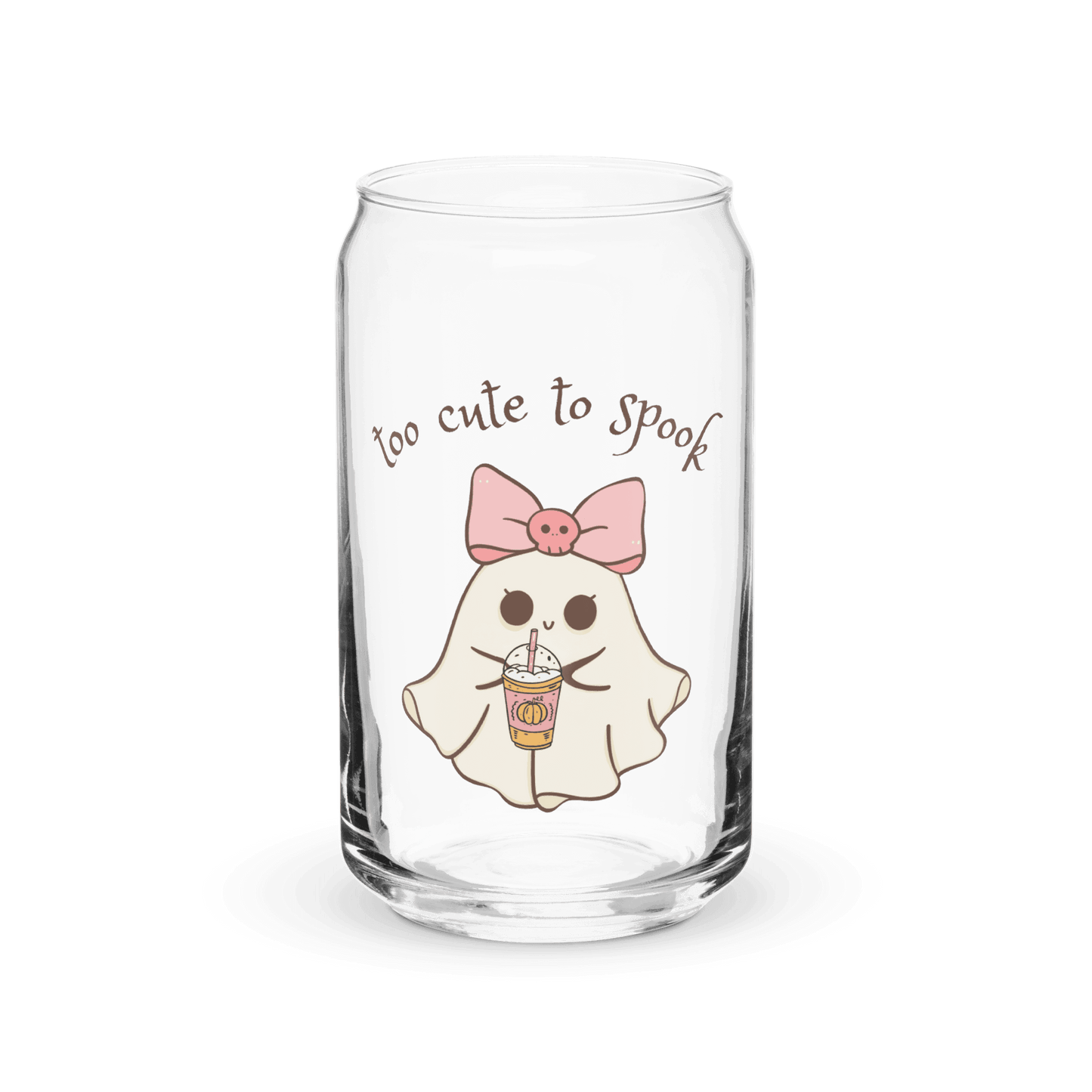 Too Cute to Spook Can-Shaped Glass - 👻💖 Sip Your Spooky Spirits in Style! 💖👻 - Whippie's