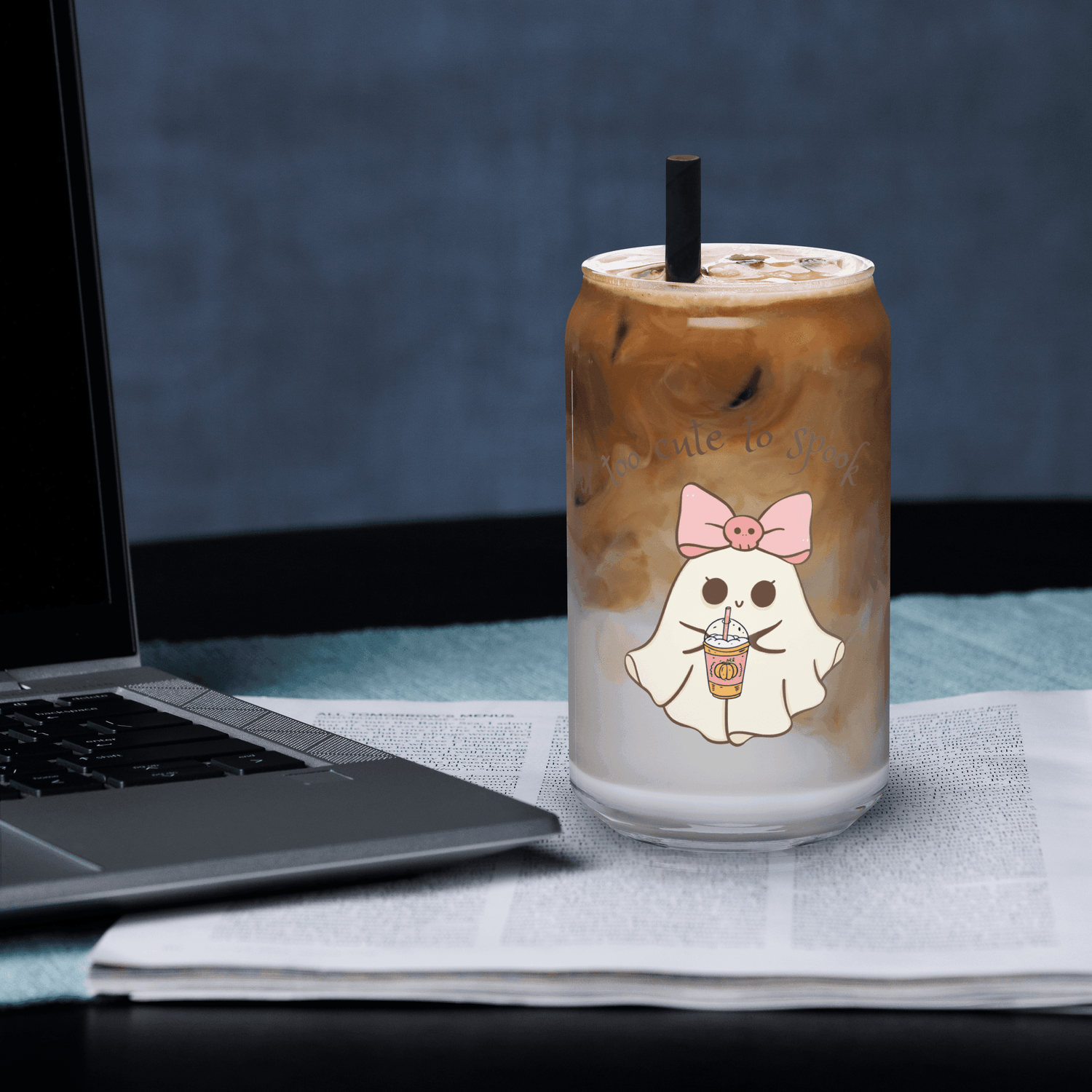 Too Cute to Spook Can-Shaped Glass - 👻💖 Sip Your Spooky Spirits in Style! 💖👻 - Whippie's