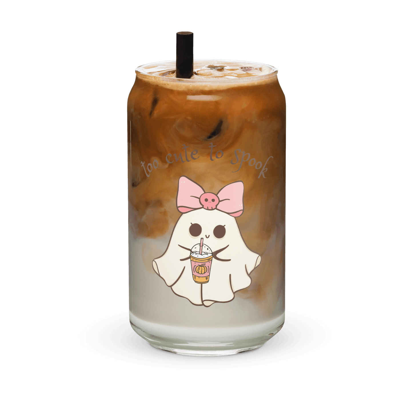 Too Cute to Spook Can-Shaped Glass - 👻💖 Sip Your Spooky Spirits in Style! 💖👻 - Whippie's