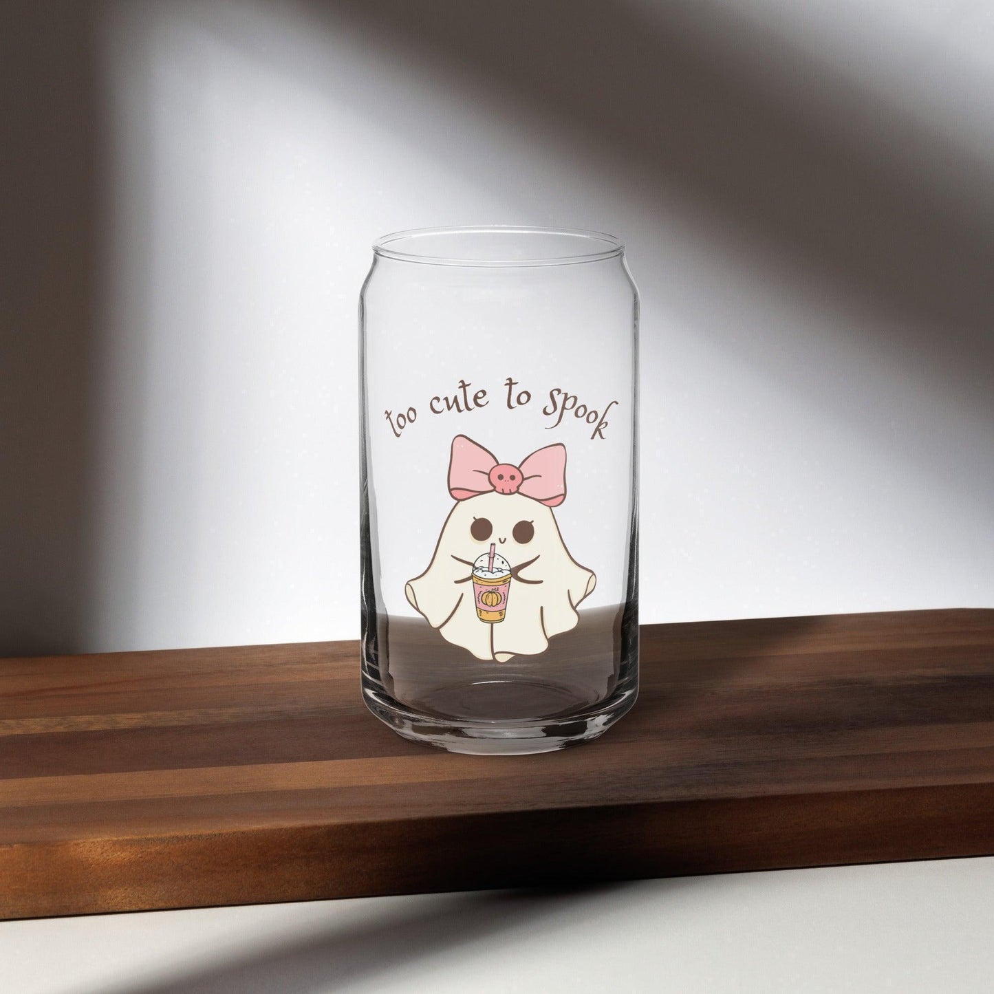 Too Cute to Spook Can-Shaped Glass - 👻💖 Sip Your Spooky Spirits in Style! 💖👻 - Whippie's
