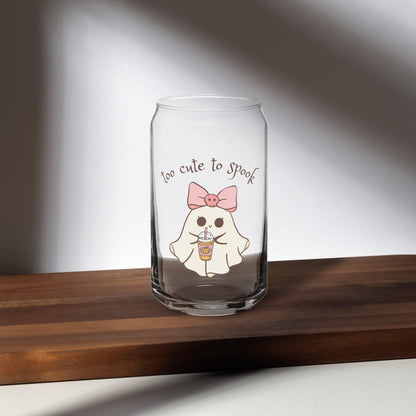 Too Cute to Spook Can-Shaped Glass - 👻💖 Sip Your Spooky Spirits in Style! 💖👻 - Whippie's