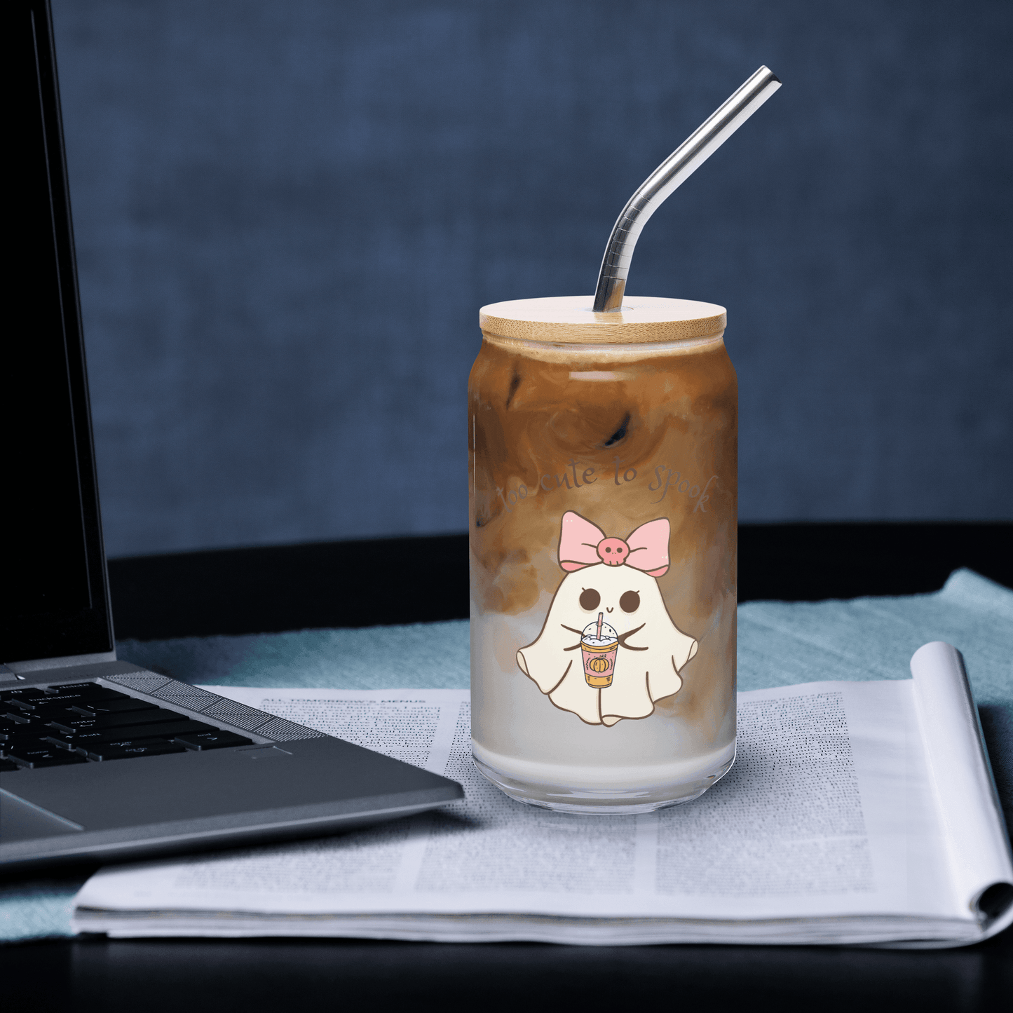 Too Cute to Spook Can-Shaped Glass - 👻💖 Sip Your Spooky Spirits in Style! 💖👻 - Whippie's
