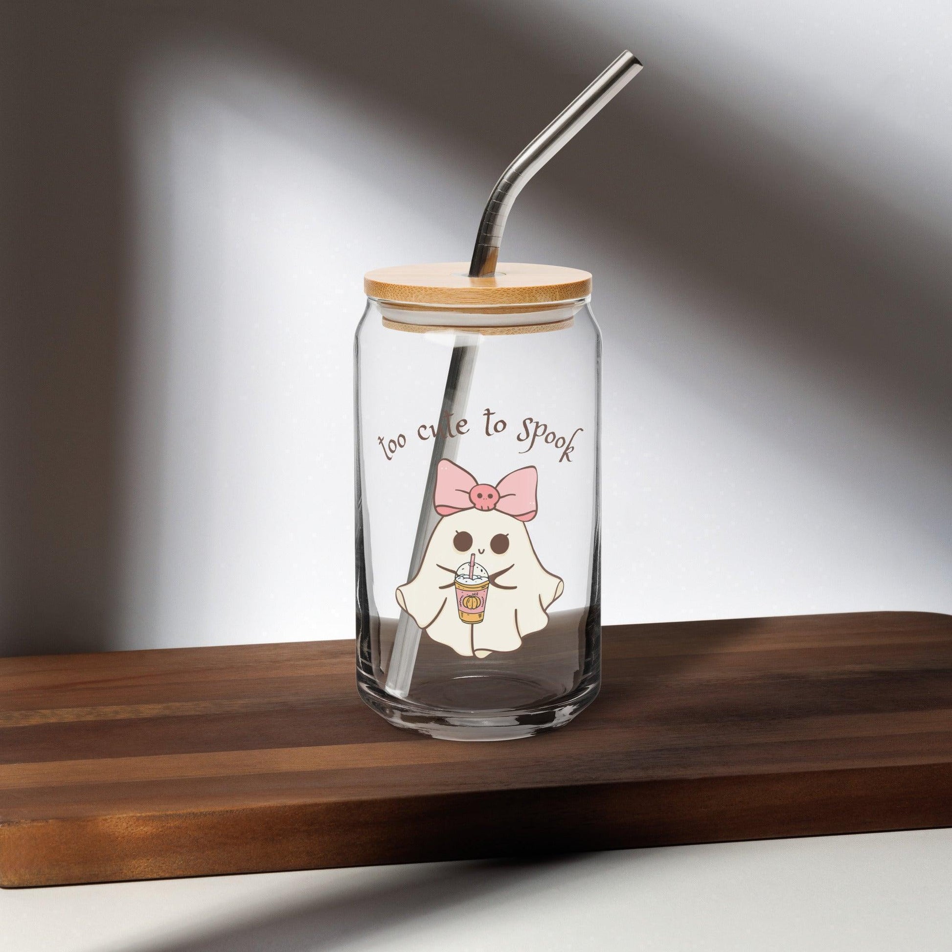 Too Cute to Spook Can-Shaped Glass - 👻💖 Sip Your Spooky Spirits in Style! 💖👻 - Whippie's