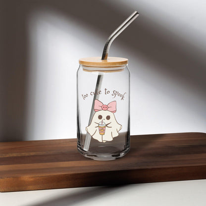 Too Cute to Spook Can-Shaped Glass - 👻💖 Sip Your Spooky Spirits in Style! 💖👻 - Whippie's