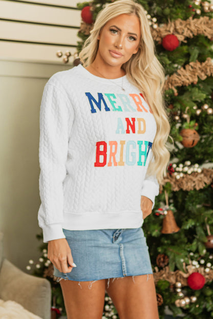 Merry and Bright Cable Knit Pullover