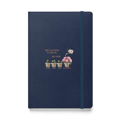 What You Choose to Focus On... Will Grow!" Hard Cover Notebook - 🌱 Cultivate Positivity and Watch Your Dreams Blossom! 🌱 - Whippie's