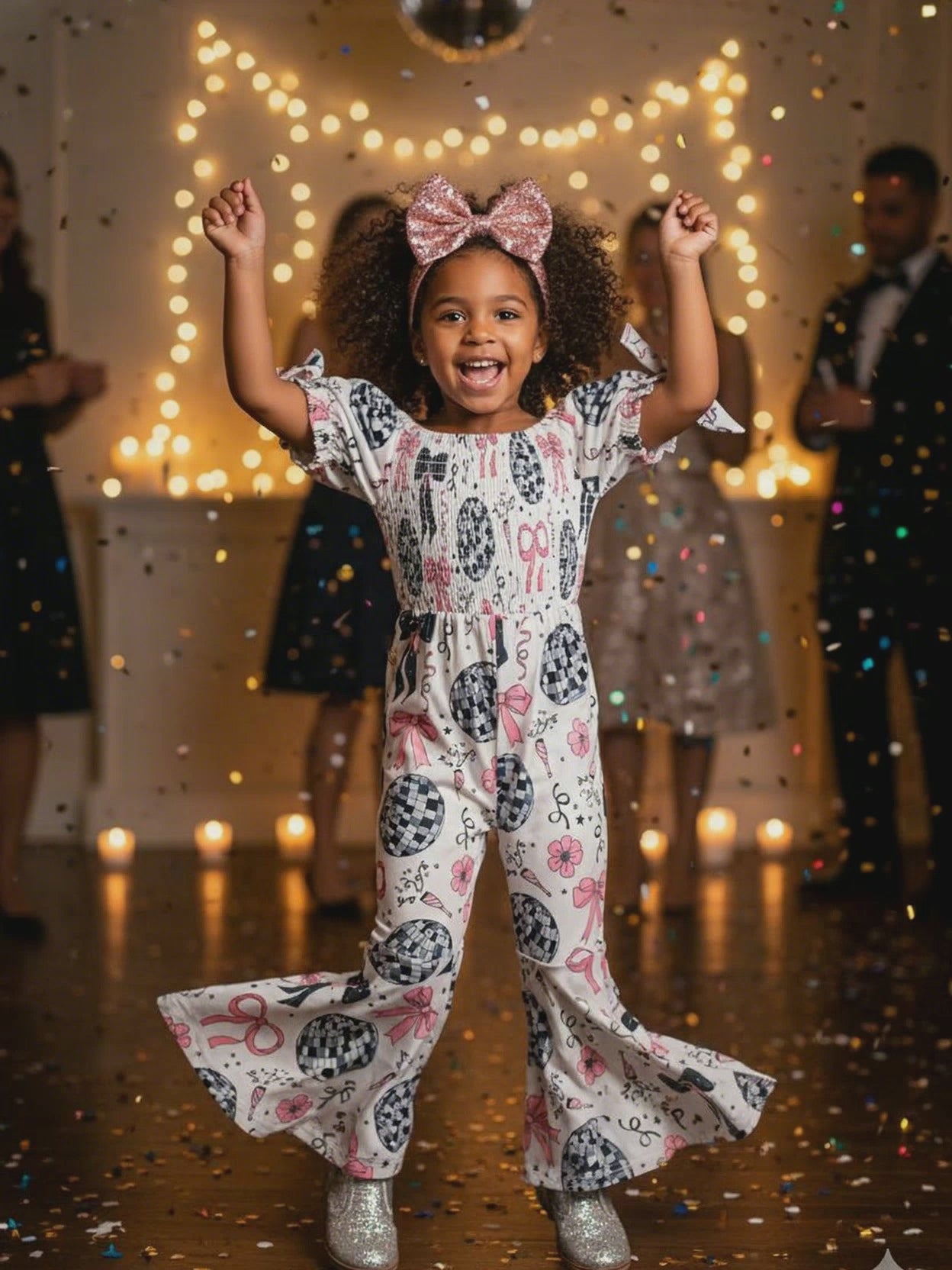 Girls Disco Bell Bottom Jumpsuit - Perfect NYE Outfit