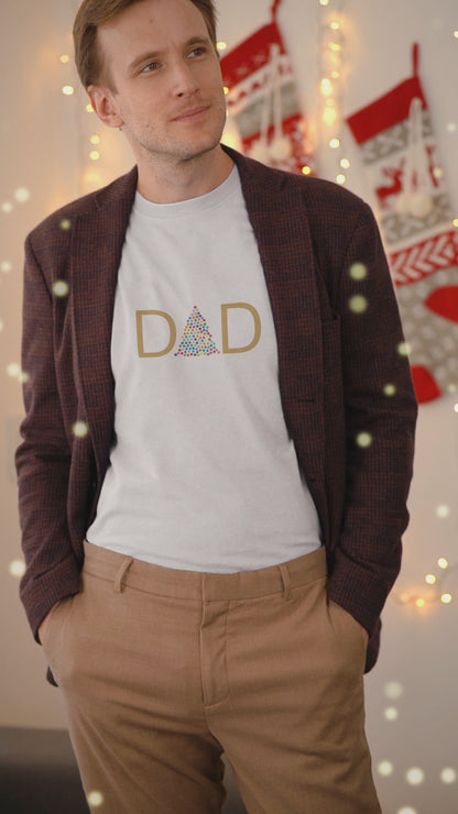 DAD 🎄 - Golden Christmas Dad! ✨🎁- Mens Softstyle T-shirt
