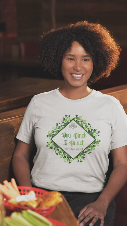🍀 You Pinch I Punch 🍀 Women's Tee ☘️ A touch of Irish luck!
