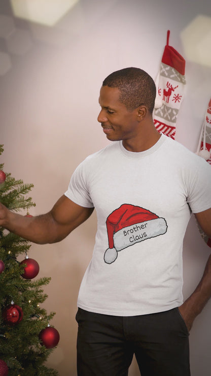 Brother Claus: The Coolest Santa in Town 🎅- Mens Softstyle T-shirt