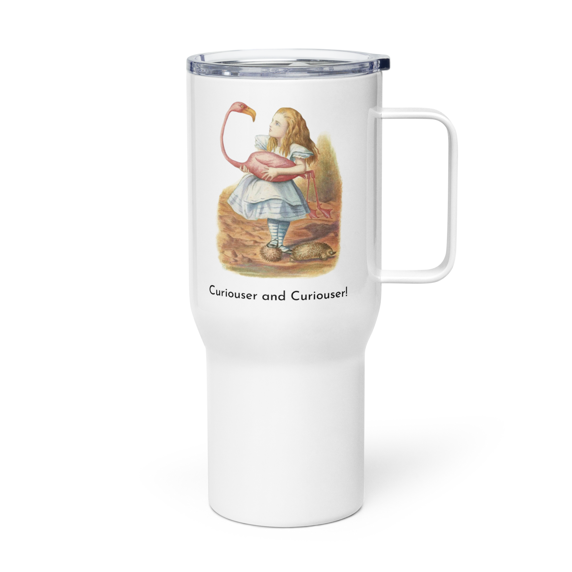 Alice in Wonderland - Flamingo - Travel mug with a handle - Whippie's
