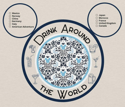 Drinking Around the World - Checklist - Unisex t-shirt - Whippie's