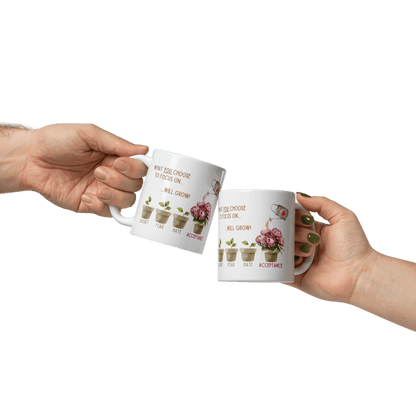 What You Choose to Focus On... Will Grow! Mug - 🌱 Cultivate Positivity with Every Sip! 🌱 - Whippie's