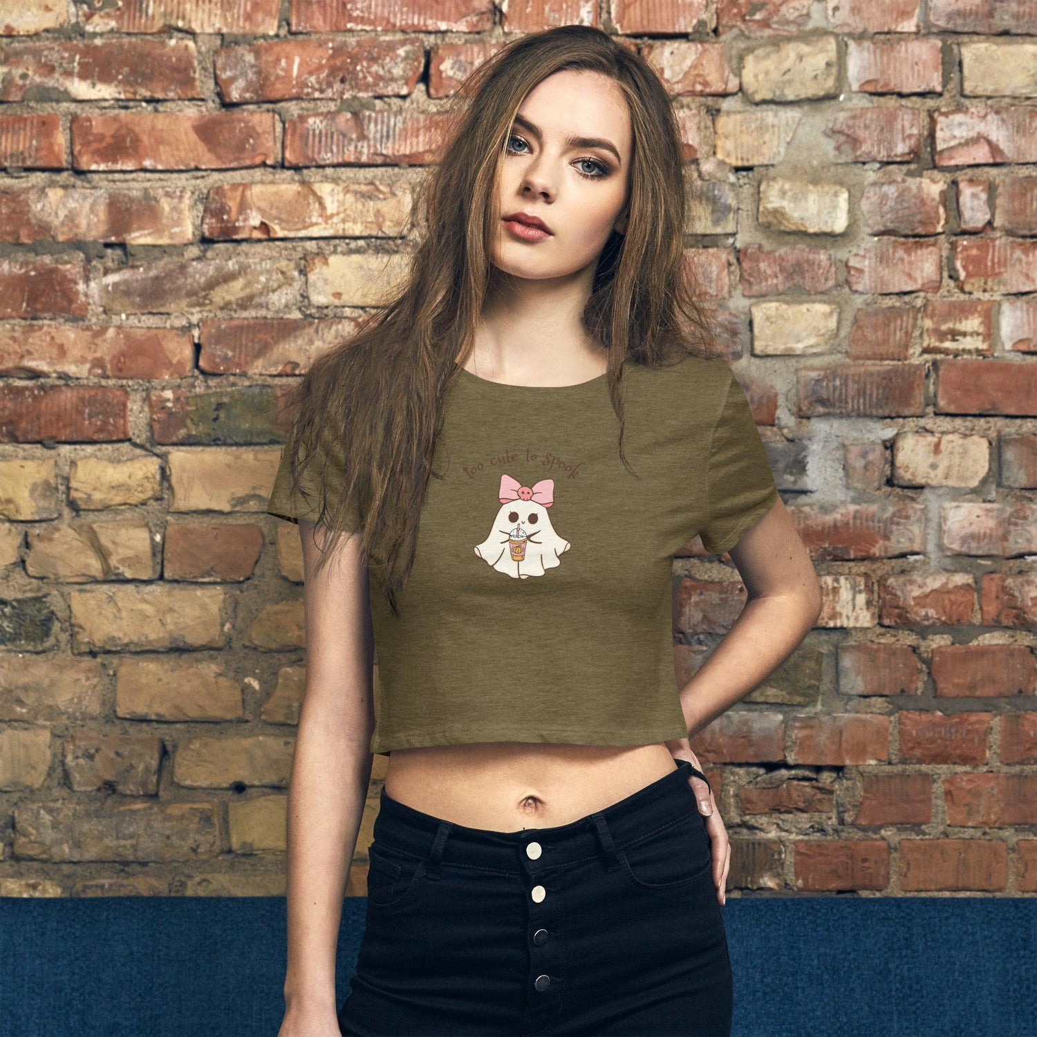 Too Cute to Spook Women's Crop Top - 👻💖 Show Your Spooky Style! 💖👻 - Whippie's