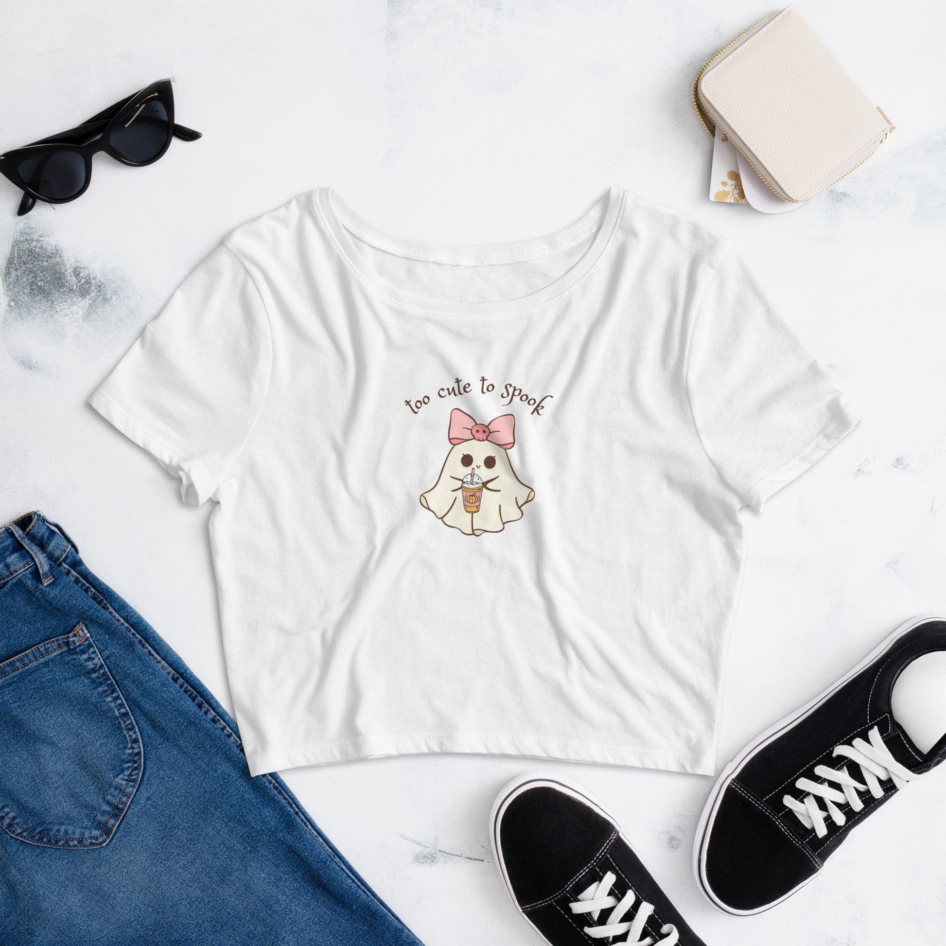 Too Cute to Spook Women's Crop Top - 👻💖 Show Your Spooky Style! 💖👻 - Whippie's