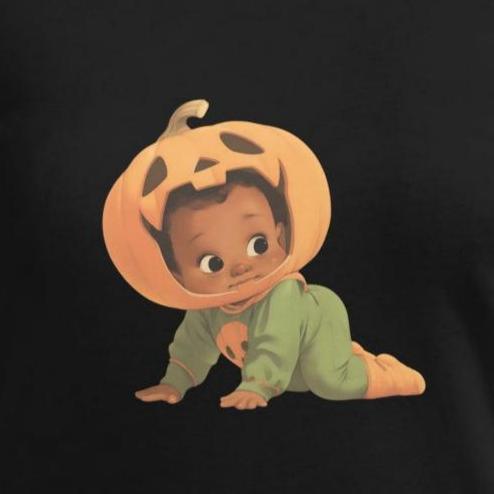 Little Pumpkin Baby: Crawling Baby with Pumpkin Head T-Shirt - Whippie's