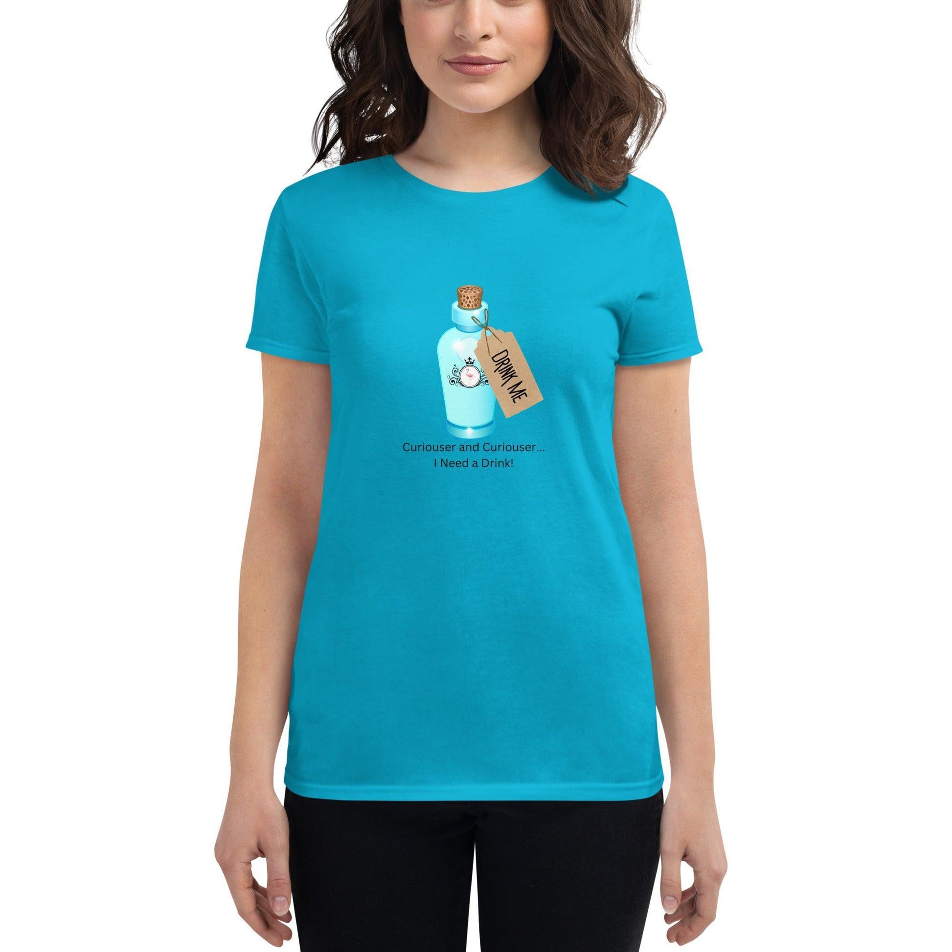 Curiouser and Curiouser...I Need a Drink! - Women's short sleeve t-shirt - Whippie's