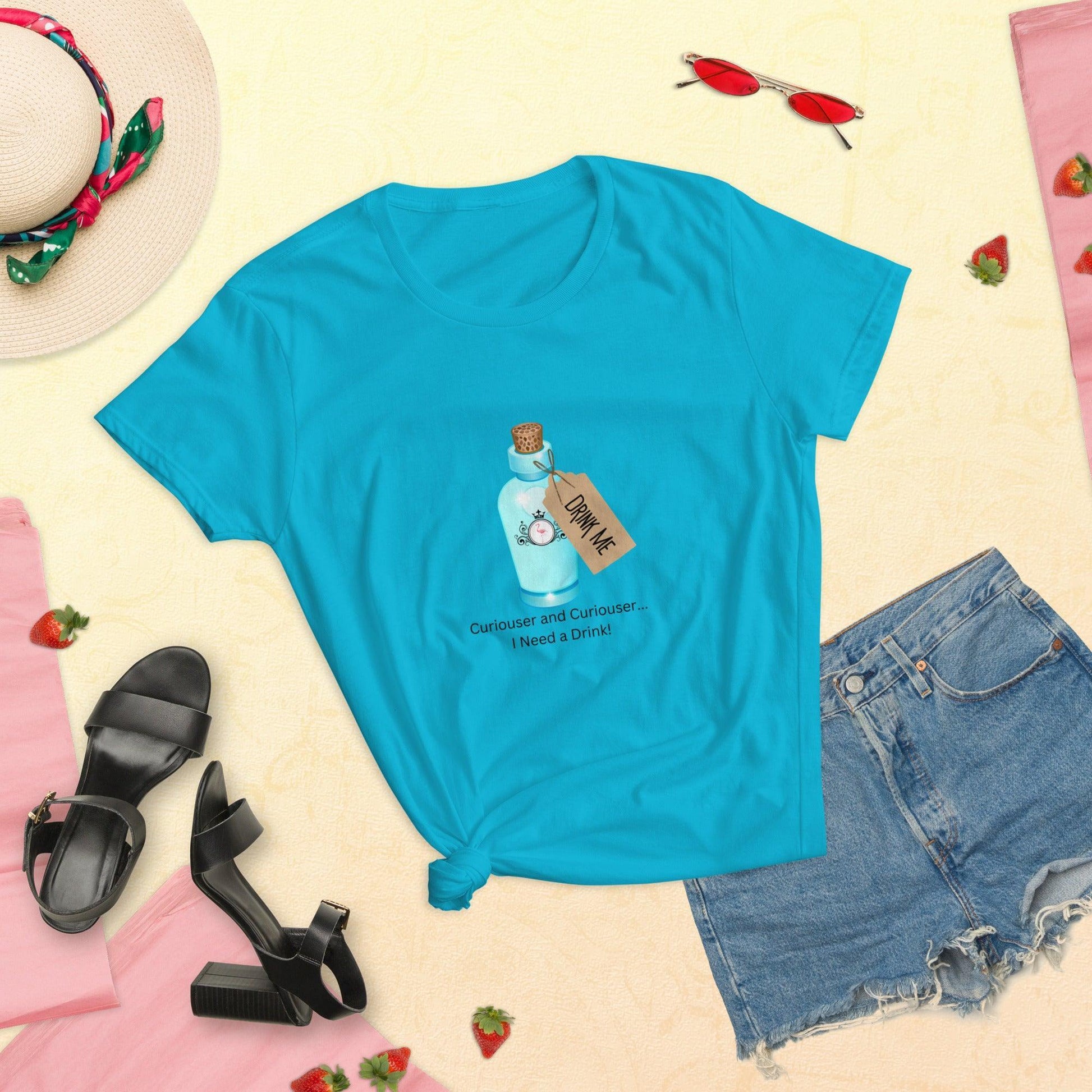 Curiouser and Curiouser...I Need a Drink! - Women's short sleeve t-shirt - Whippie's