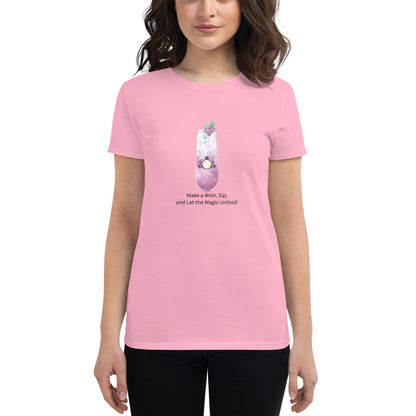 Make a Wish, Sip, and Let the Magic Unfold! - Women's short sleeve t-shirt - Whippie's