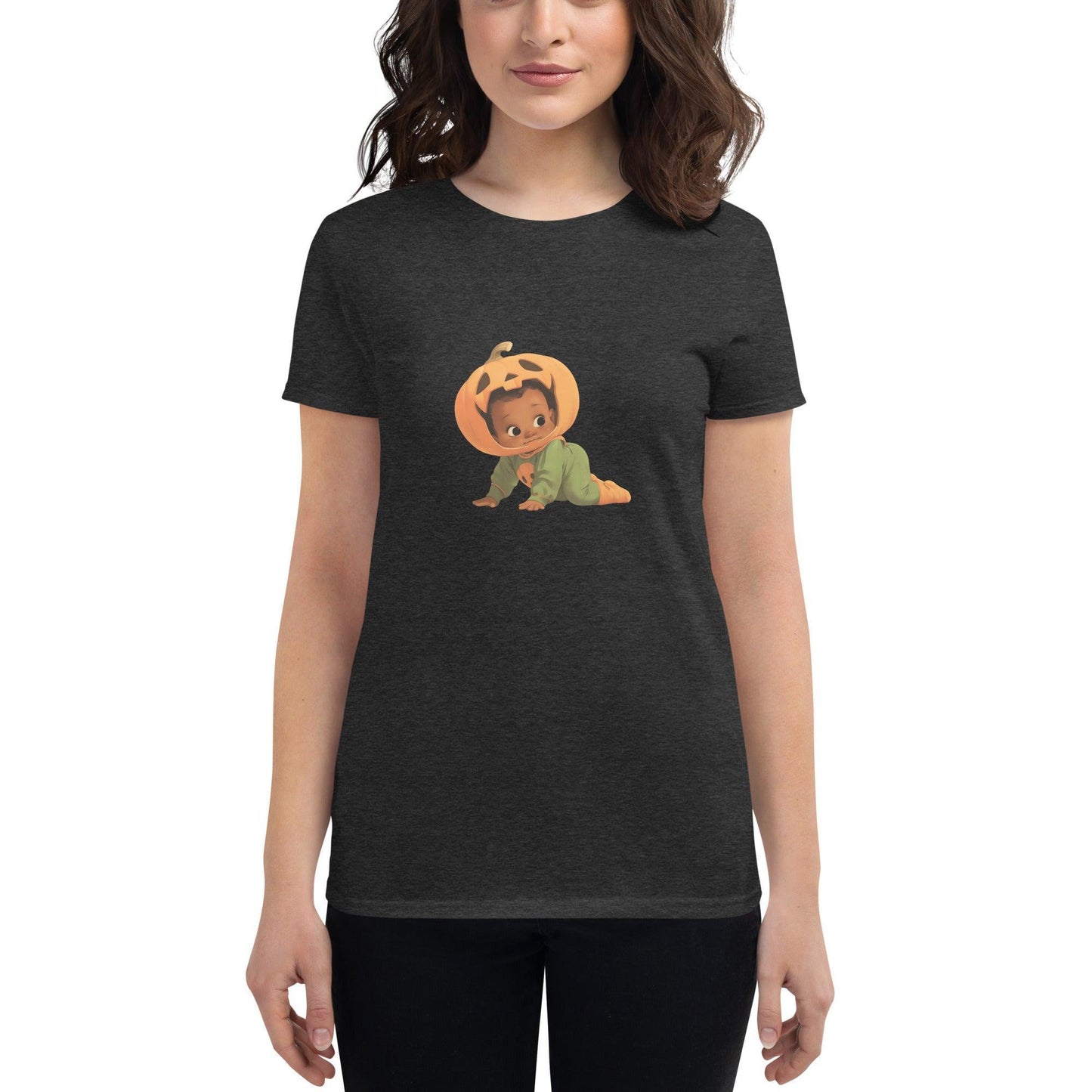 Little Pumpkin Baby: Crawling Baby with Pumpkin Head T-Shirt - Whippie's