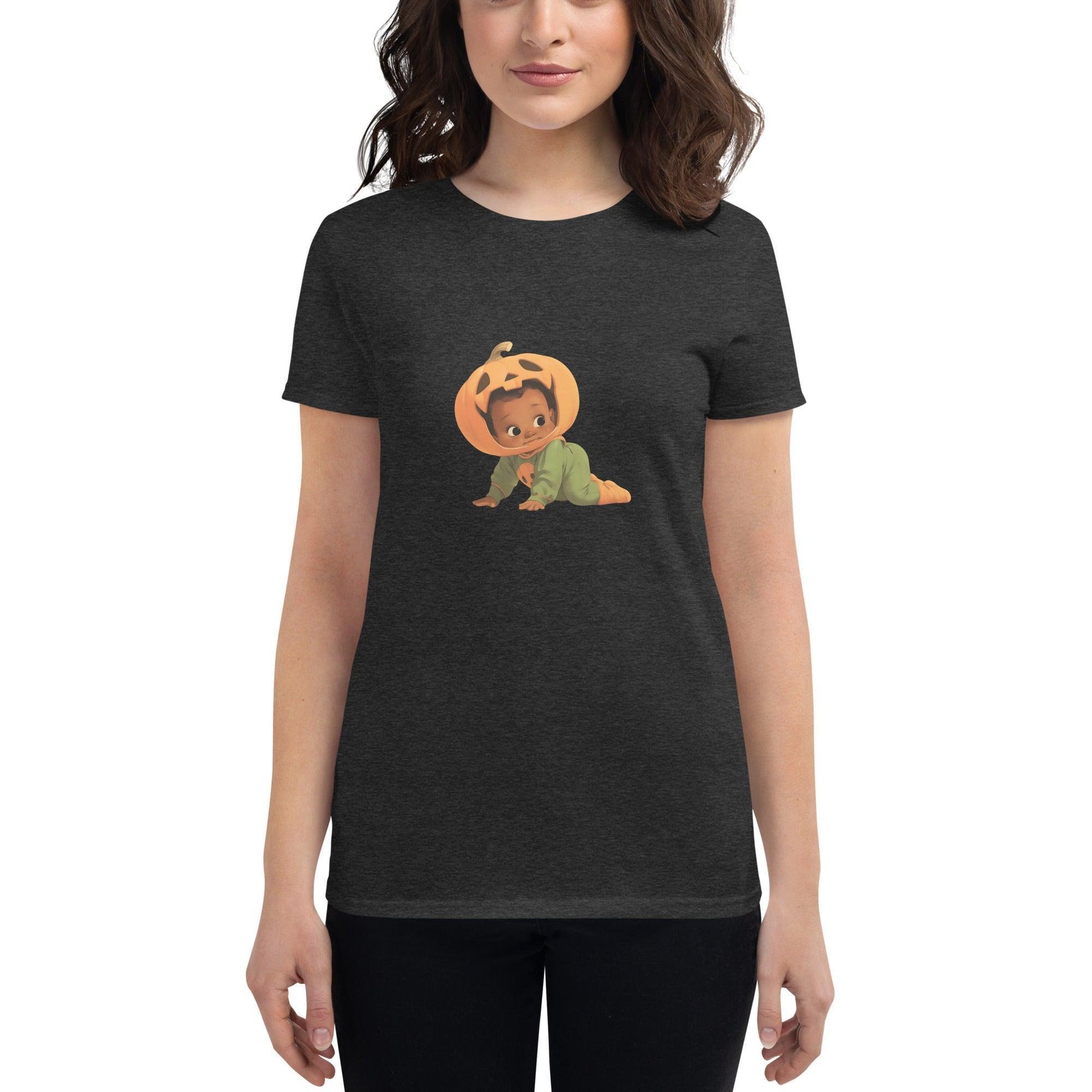 Little Pumpkin Baby: Crawling Baby with Pumpkin Head T-Shirt - Whippie's