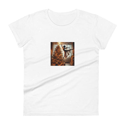 ✨🎄 Leap of Joy! Ballerina Christmas Star - Women's short sleeve t-shirt 🩰🌟 - Whippie's