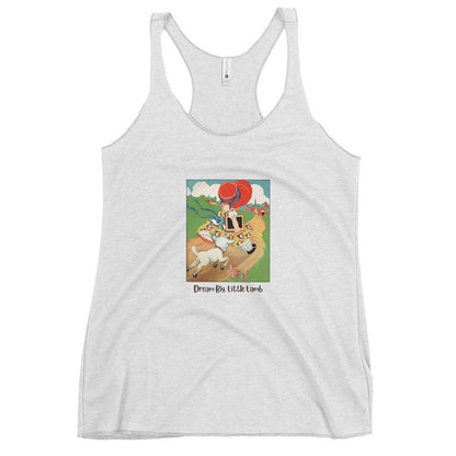 Nursery Rhyme - Mary Had a Little Lamb "Dream Big Little Lamb" - Women's Racerback Tank - Whippie's