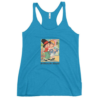 Nursery Rhyme - Georgie Porgie "No Means No, Always" - Women's Racerback Tank - Whippie's