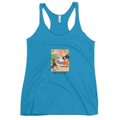 Nursery Rhyme - Pussy Cat "BRB, OOO, IDK, IDC" - Women's Racerback Tank - Whippie's