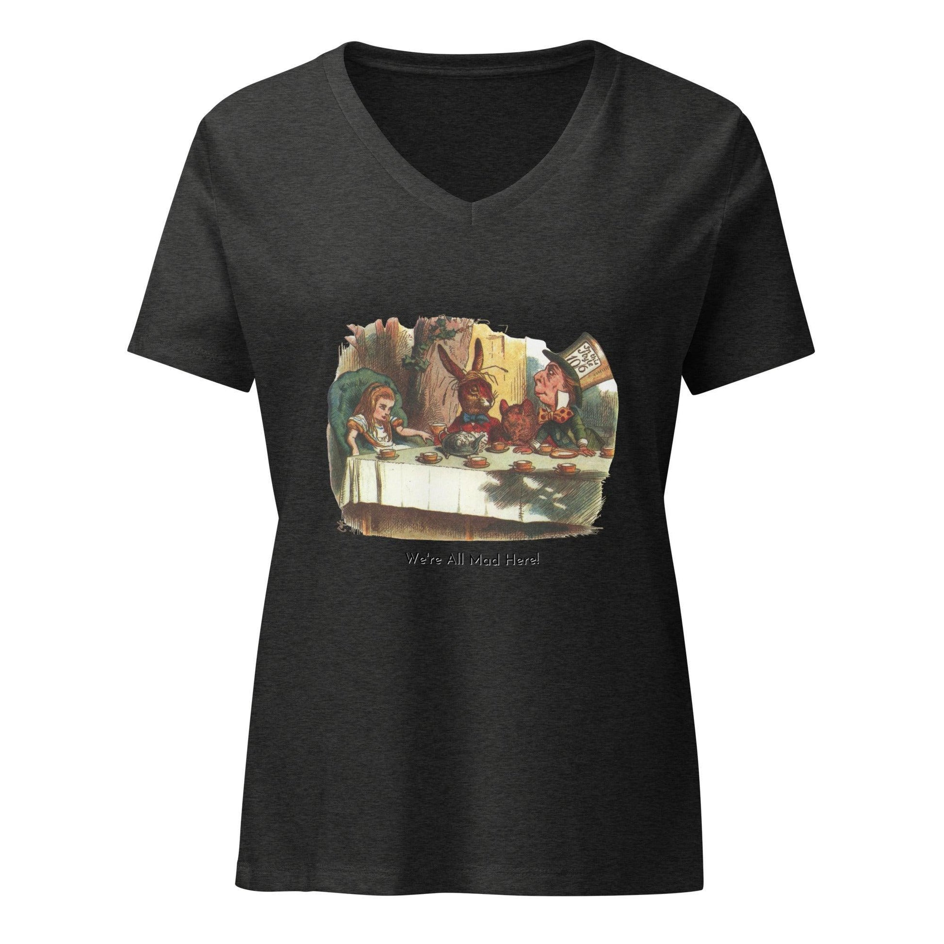 Alice in Wonderland - Mad Tea Party - Women’s V-neck T-shirt - Whippie's