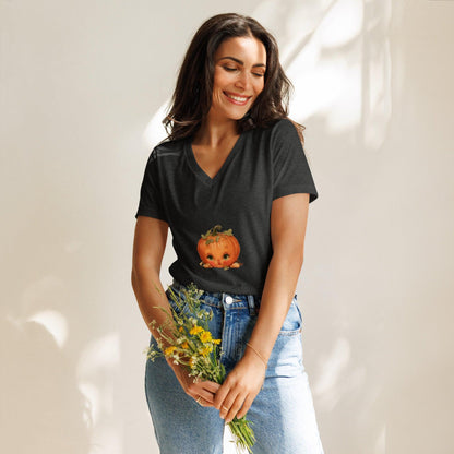 Vintage Boo-tique - Pumpkin Pal V-neck T-shirt - Whippie's
