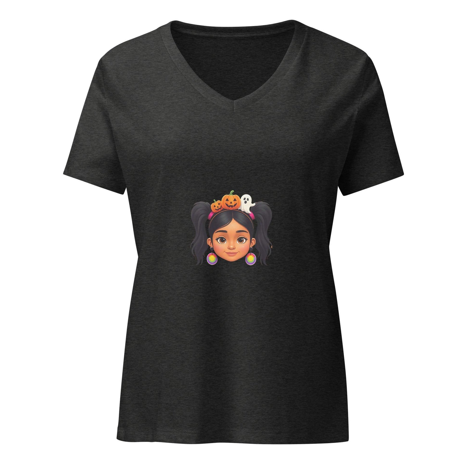 Vintage Boo-tique: Espíritu de Halloween - Girl V-Neck Tee - Whippie's